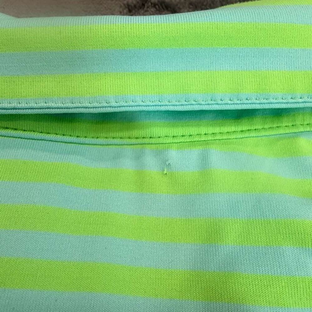 Chaps Golf Stay-Dry Polo Shirt Men Sz XL Green Striped Stretch Performance - Picture 6 of 16